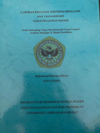 Image of Laporan Kegiatan Asisten Mengajar Di MAN 1 Banjarmasin Tahun Pelajaran 2022/2023