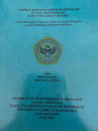 Image of Laporan Kegiatan Asisten Mengajar Di MAN 1 Banjarmasin Tahun Pelajaran 2022-2023