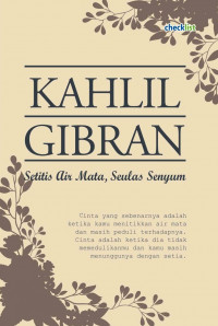 Image of Kahlil Gibran (Setitis air Mata, Seulas Senyum)