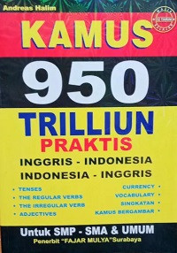 Image of Kamus Lengkap 950 Trilliun Praktis Inggris-Indonesia Indonesia-Inggris